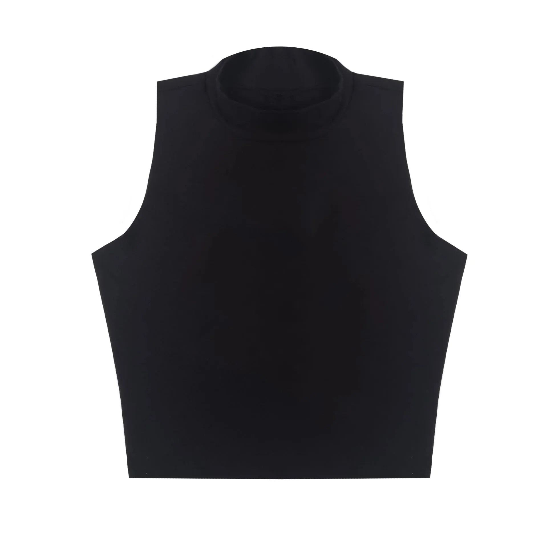 0890 - Women's Mock Neck Cropped Muscle Tank