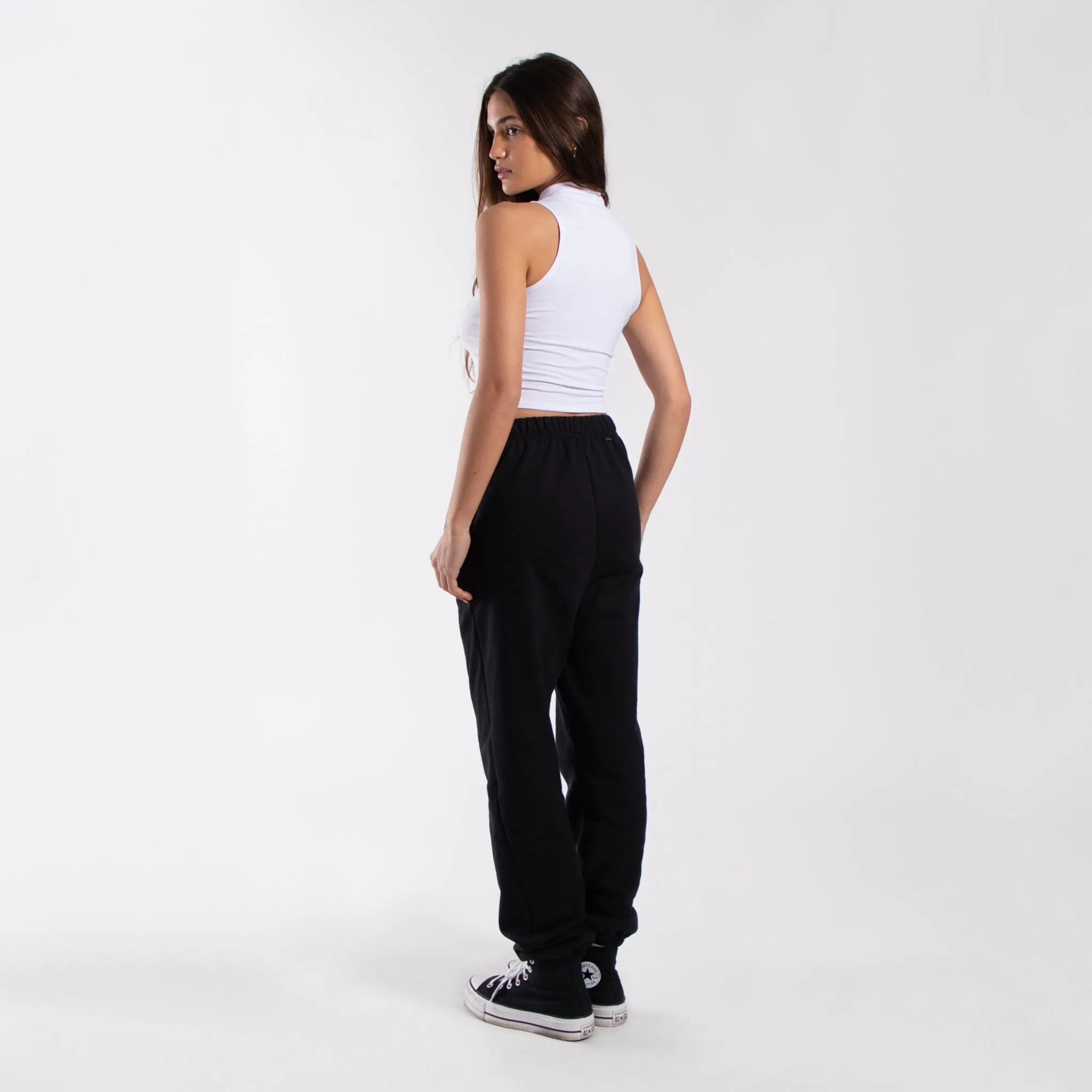 0890 - Women's Mock Neck Cropped Muscle Tank
