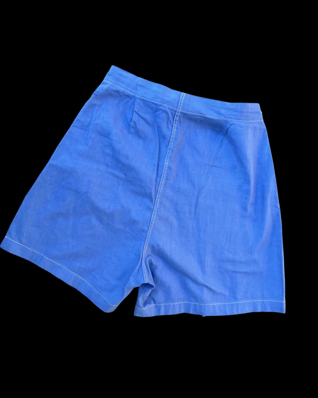 1930s Side Button Deco Sportswear Cotton Shorts