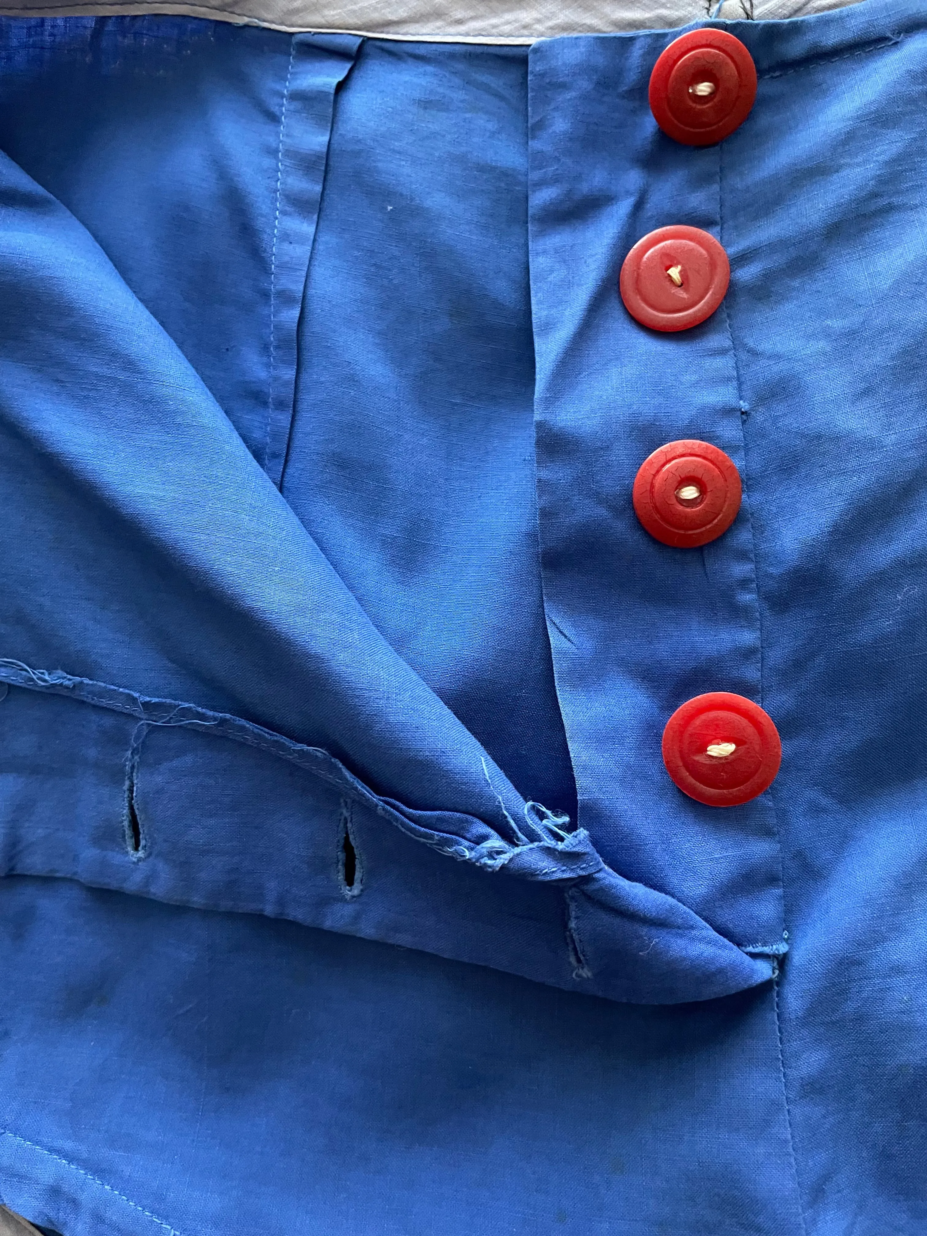 1930s/1940s Button Front Cotton Hot Pants