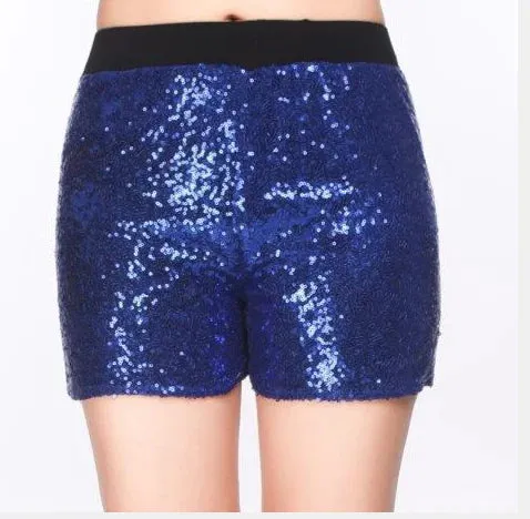 1pcs/lot woman dancing short lady sequined elastic waist shorts patchwork skinny sequined shorts