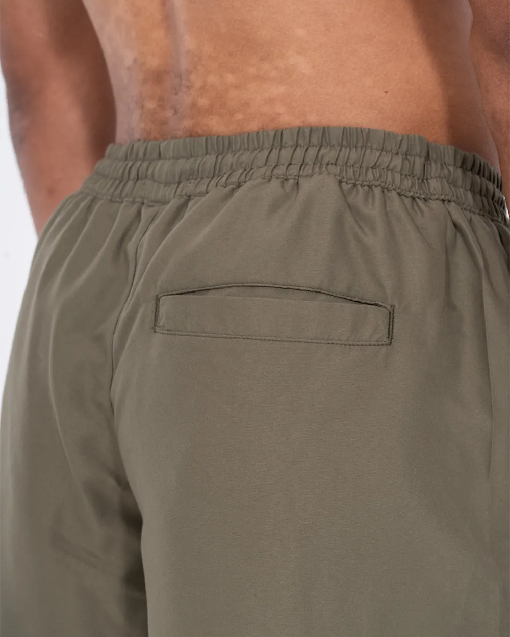 2t Aray Tall Embroidered Palm Swim Shorts (khaki)