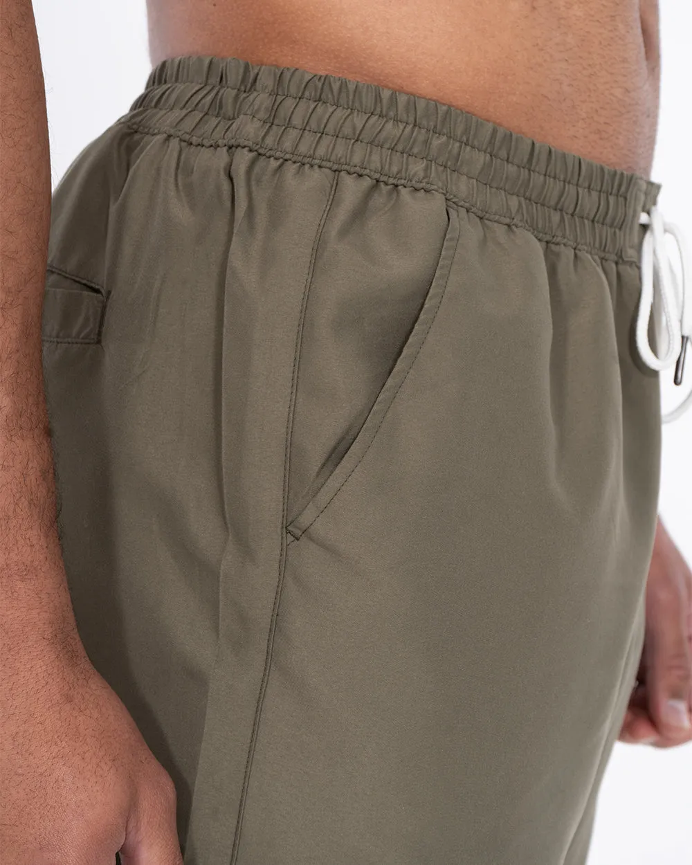 2t Aray Tall Embroidered Palm Swim Shorts (khaki)