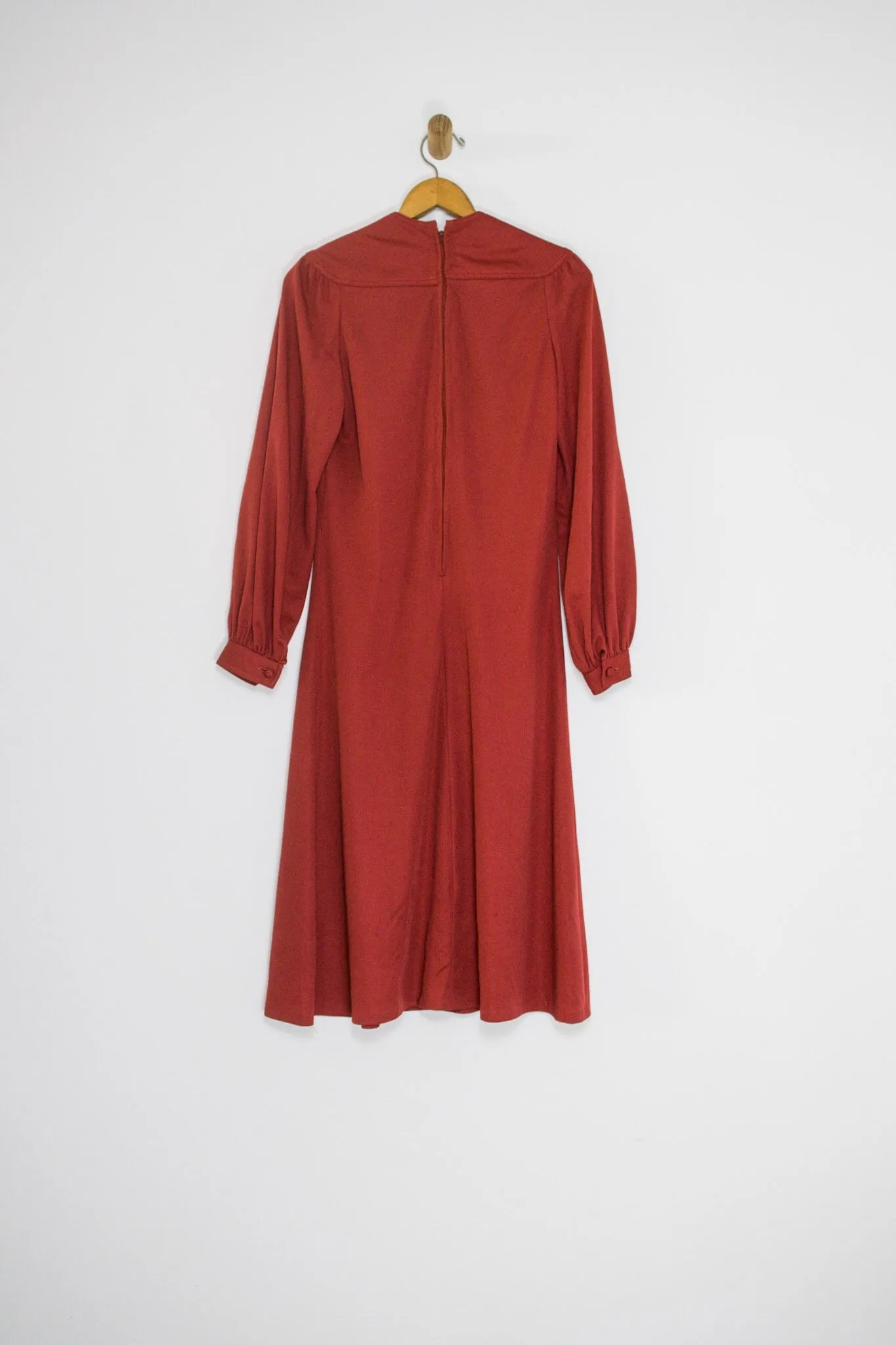 40's RUST DRESS WITH KEYHOLE / MEDIUM
