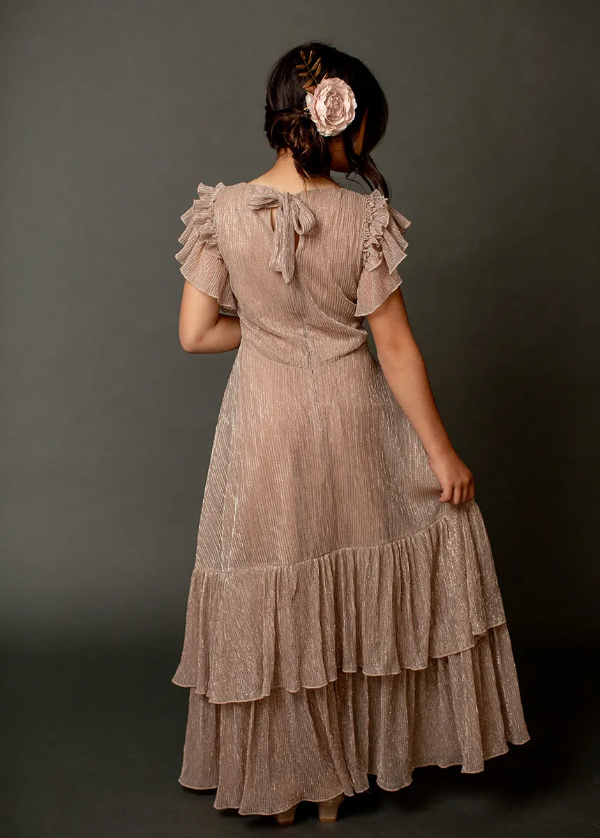 Angelina Dress in Rosegold