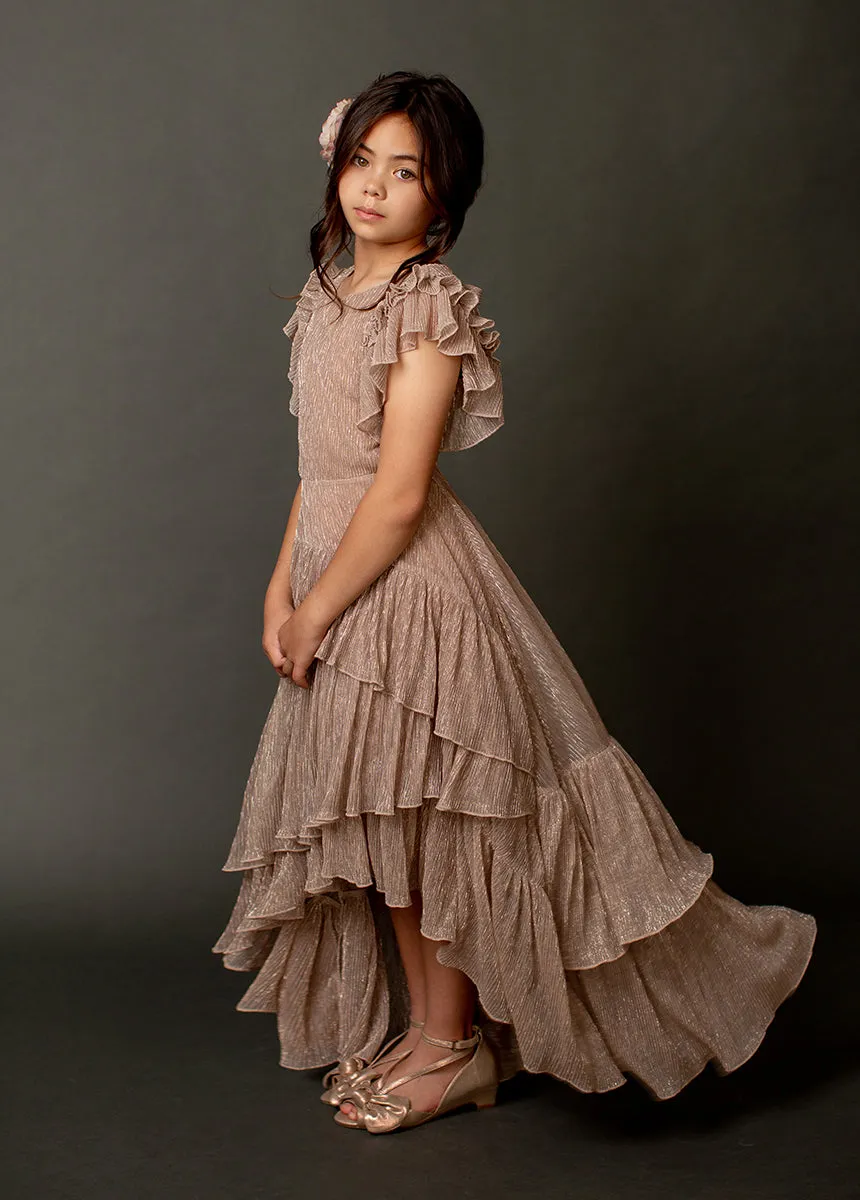 Angelina Dress in Rosegold