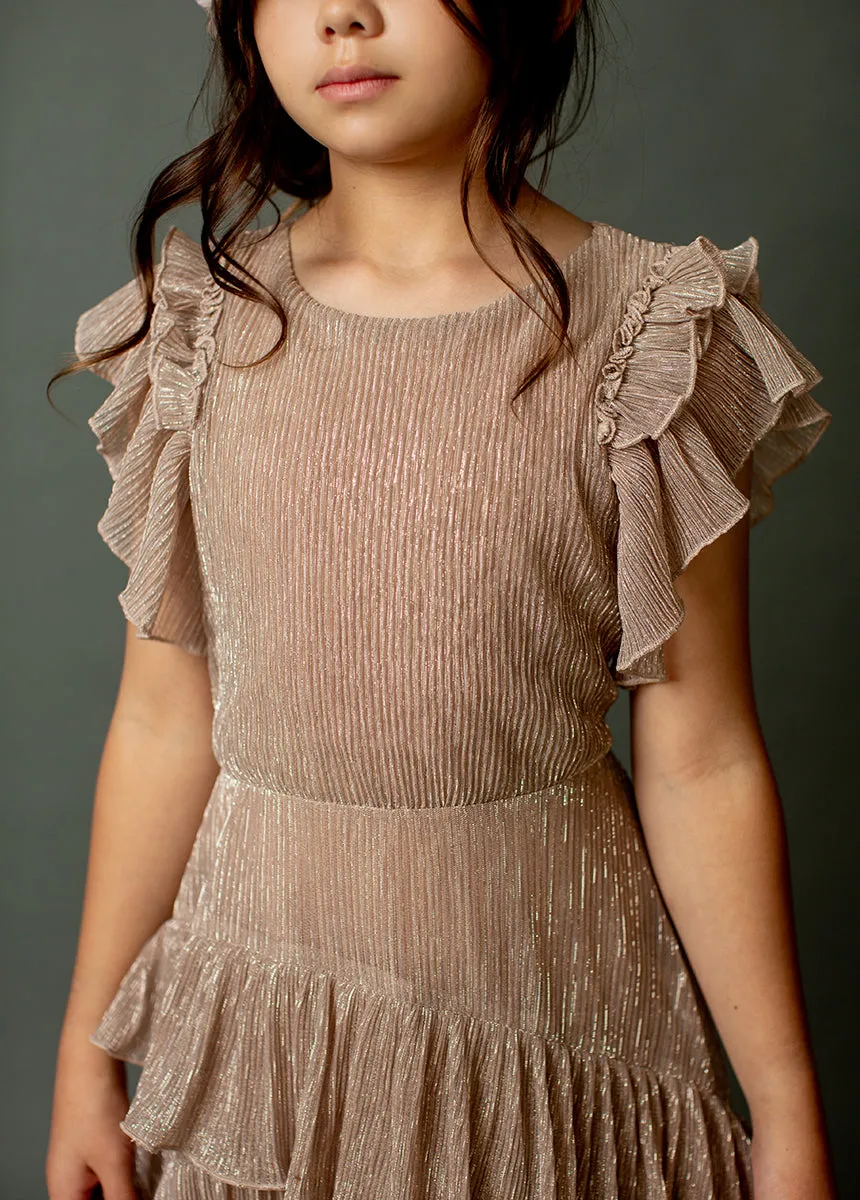 Angelina Dress in Rosegold