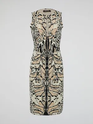 Animal Print Keyhole Dress