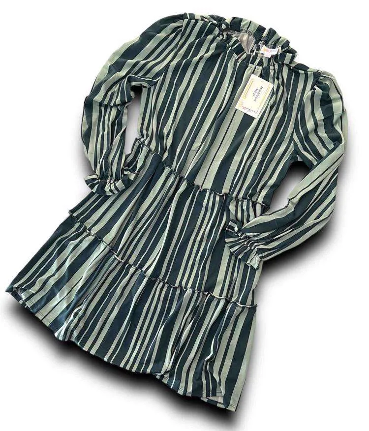 Annabelle - Green Vertical Stripe