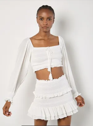 Apricot Smock Crop Top
