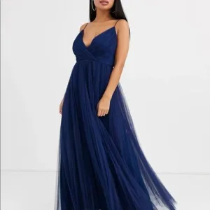 ASOS DESIGN Petite cami pleated tulle maxi