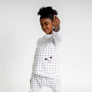 Asymmetric Pullover - Black/White Grid