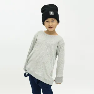 Asymmetric Pullover - Grey Skinny Stripes - Youth