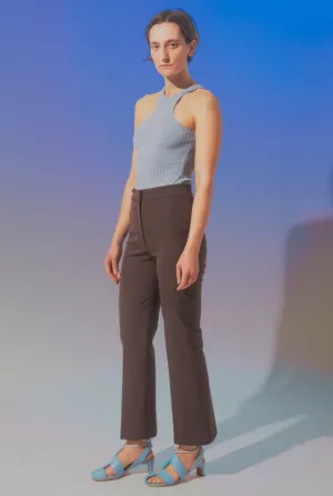 Asymmetric Racer Back Tank in Sky