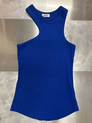 Asymmetric Racerback Tank - Cobalt