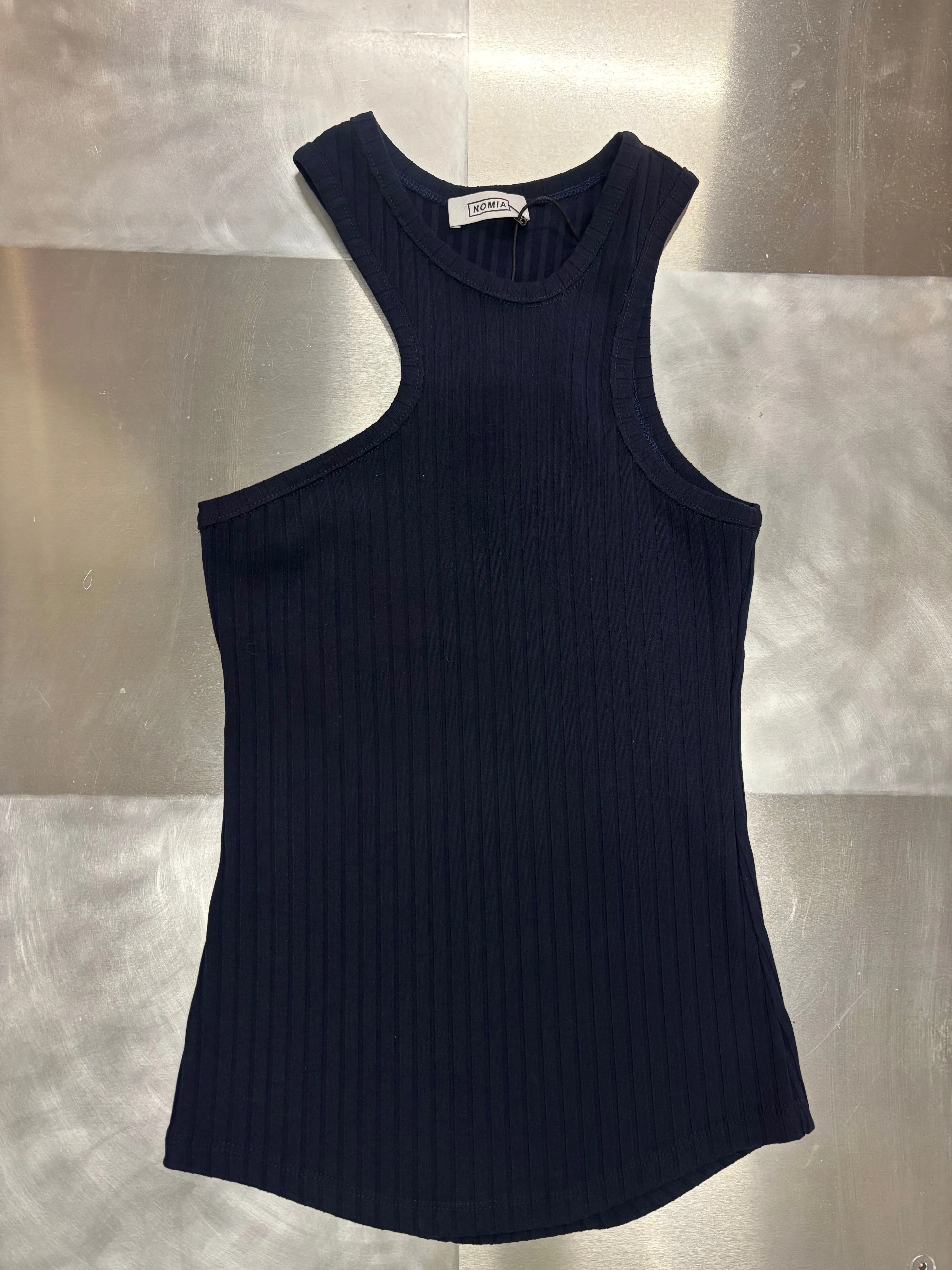 Asymmetric Racerback Tank - Midnight