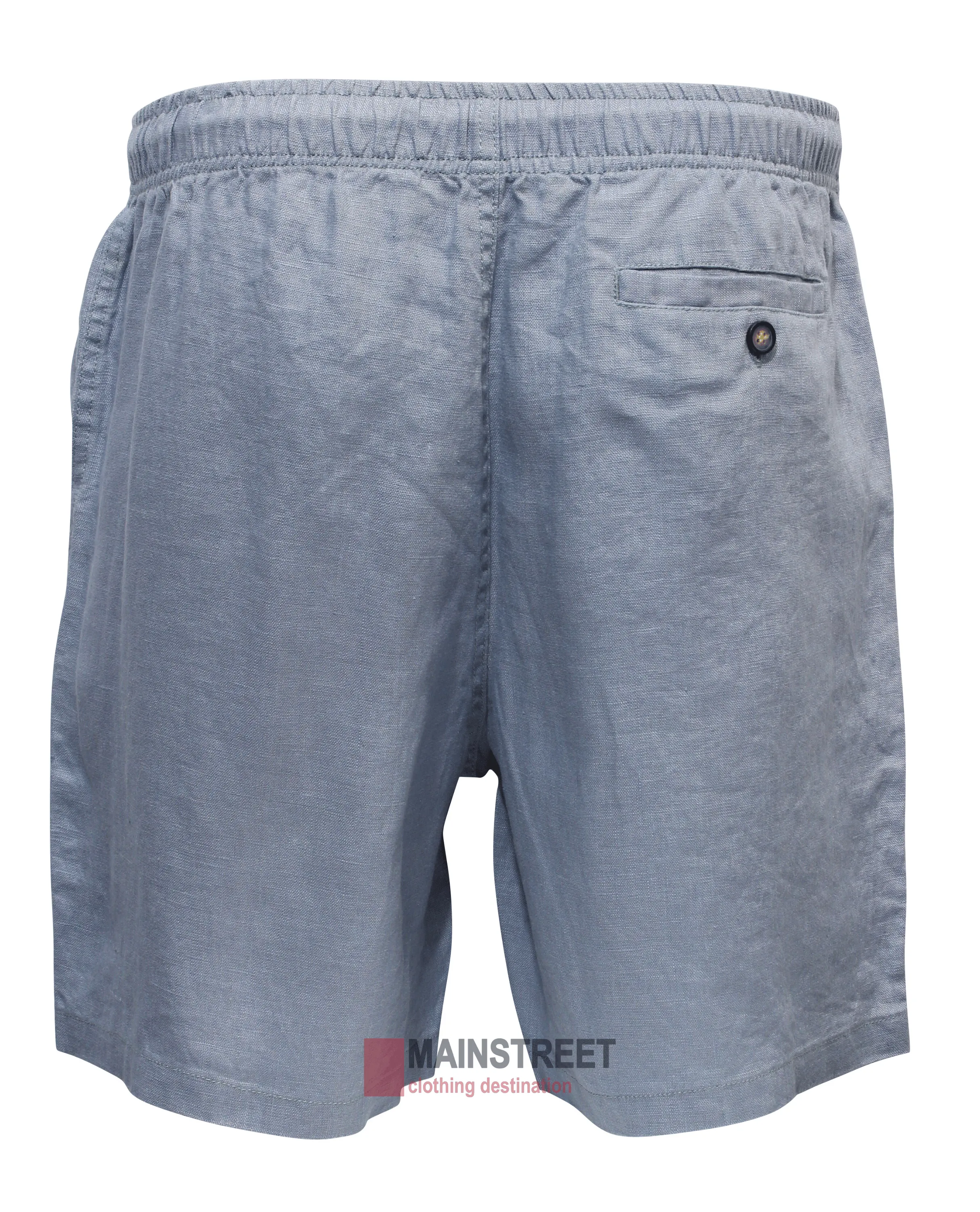 Back Bay Linen Elastic Waist Short