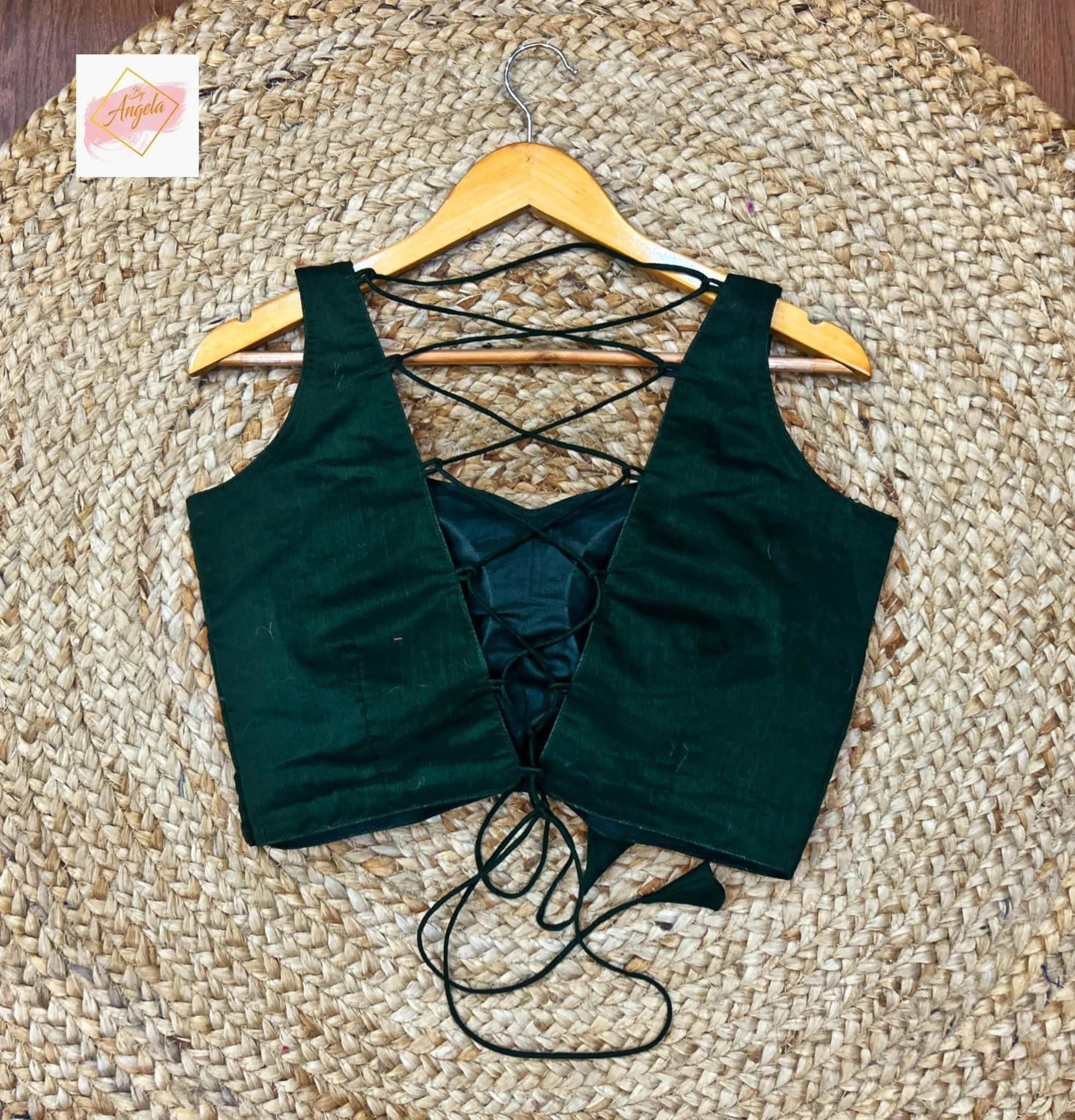 Backless Blouse with dori tie-up with padded