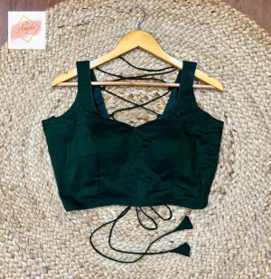 Backless Blouse with dori tie-up with padded