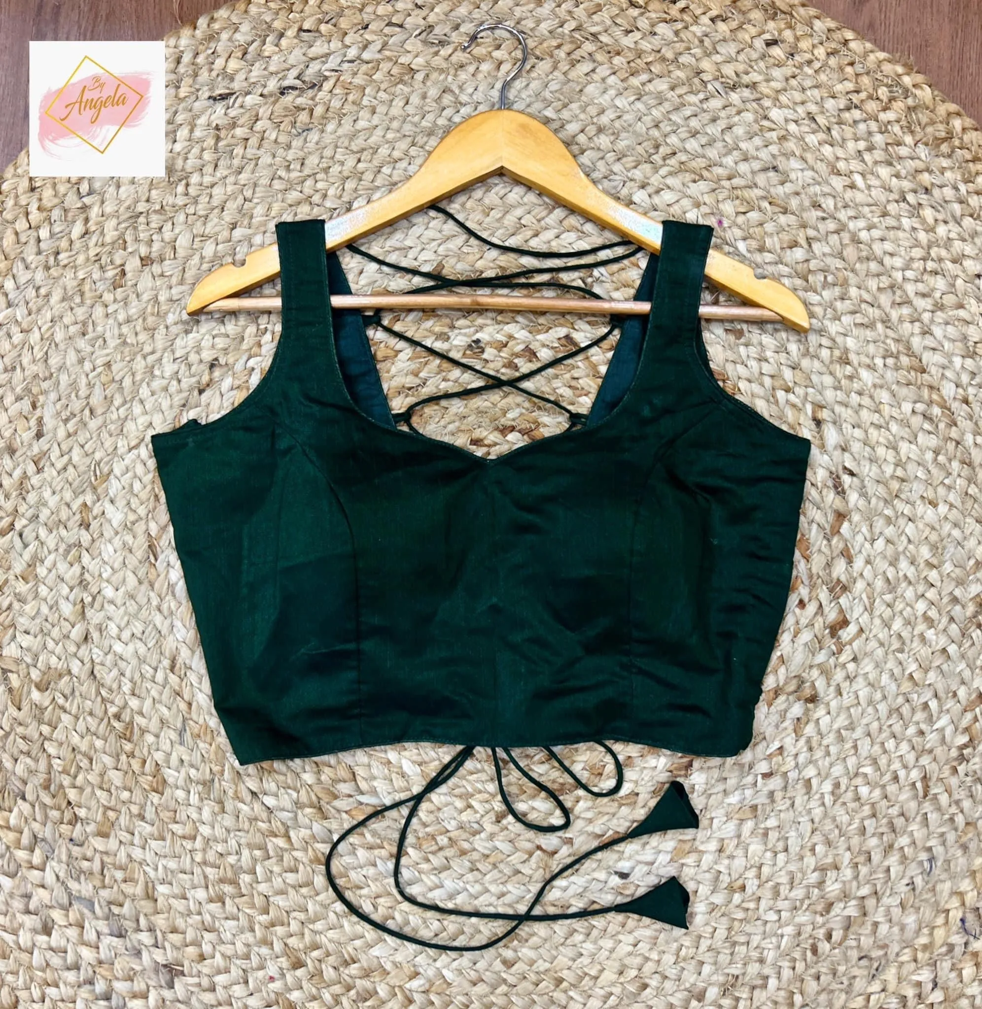Backless Blouse with dori tie-up with padded