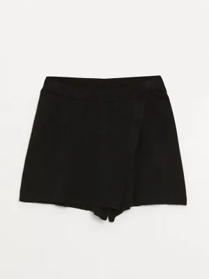 Basic Girls Shorts Skirt With Elastic Waist