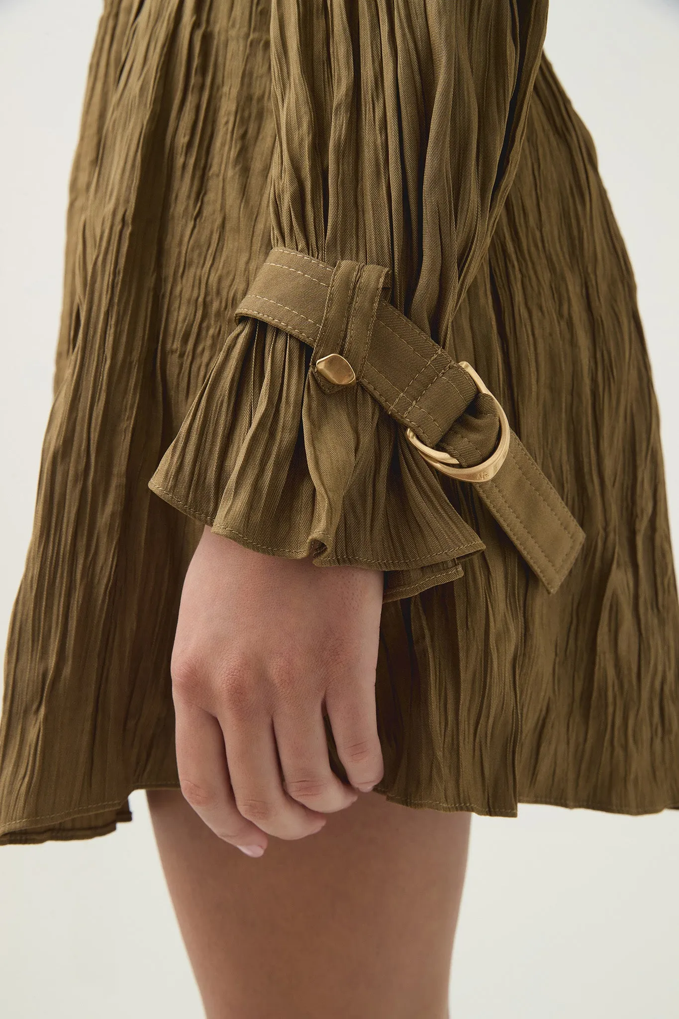 Bays Crushed Pleat Mini Dress