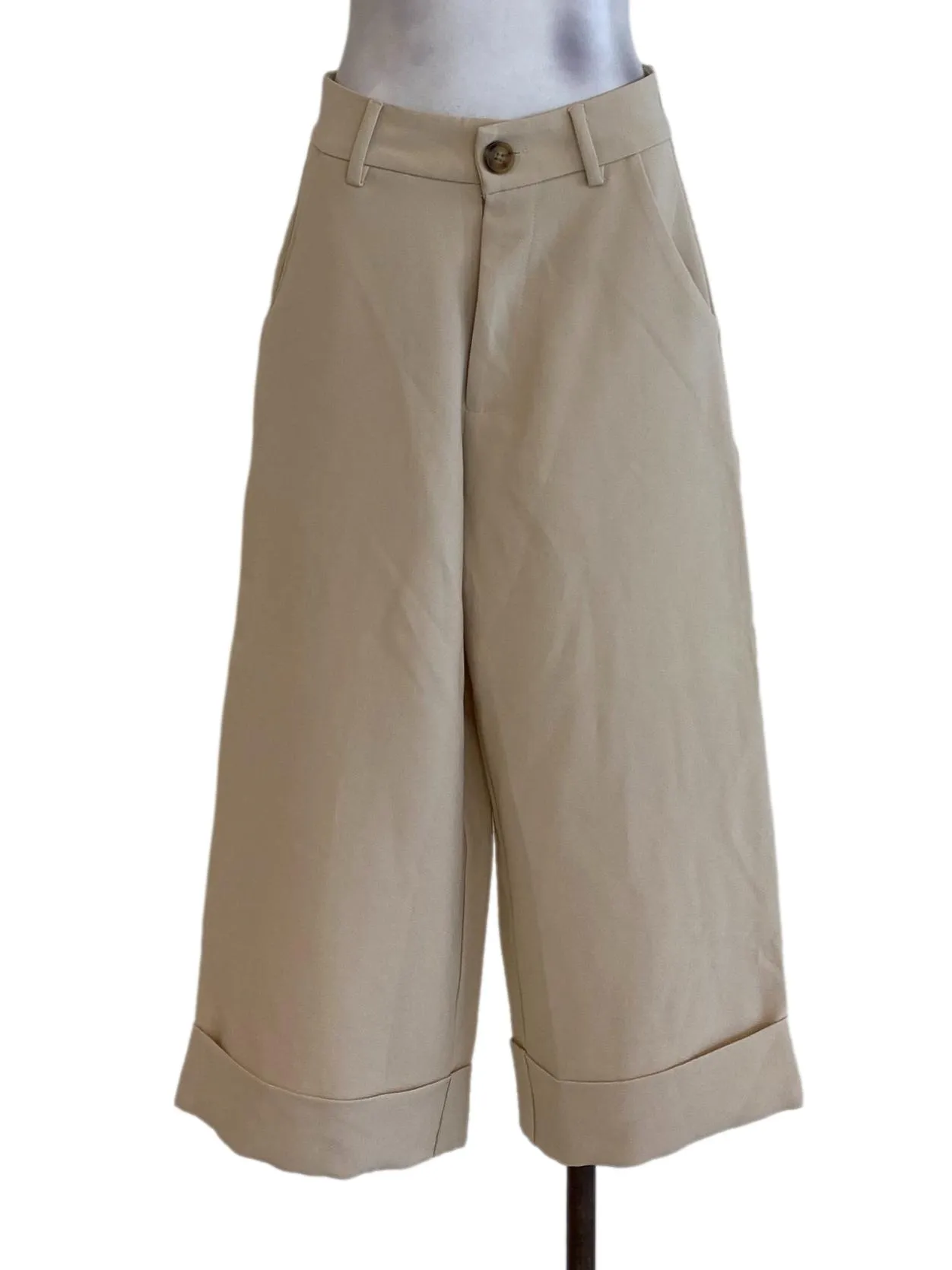 Beige Wide Pants