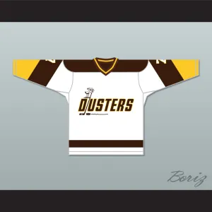 Bill 'Goldie' Goldthorpe 7 Binghamton Broome Dusters White Hockey Jersey 2