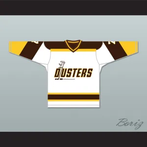 Bill 'Goldie' Goldthorpe 7 Binghamton Broome Dusters White Hockey Jersey 3