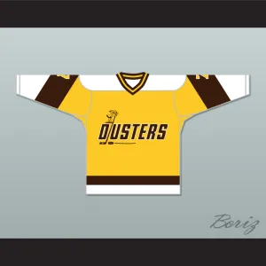 Bill 'Goldie' Goldthorpe 7 Binghamton Broome Dusters Yellow Hockey Jersey 2