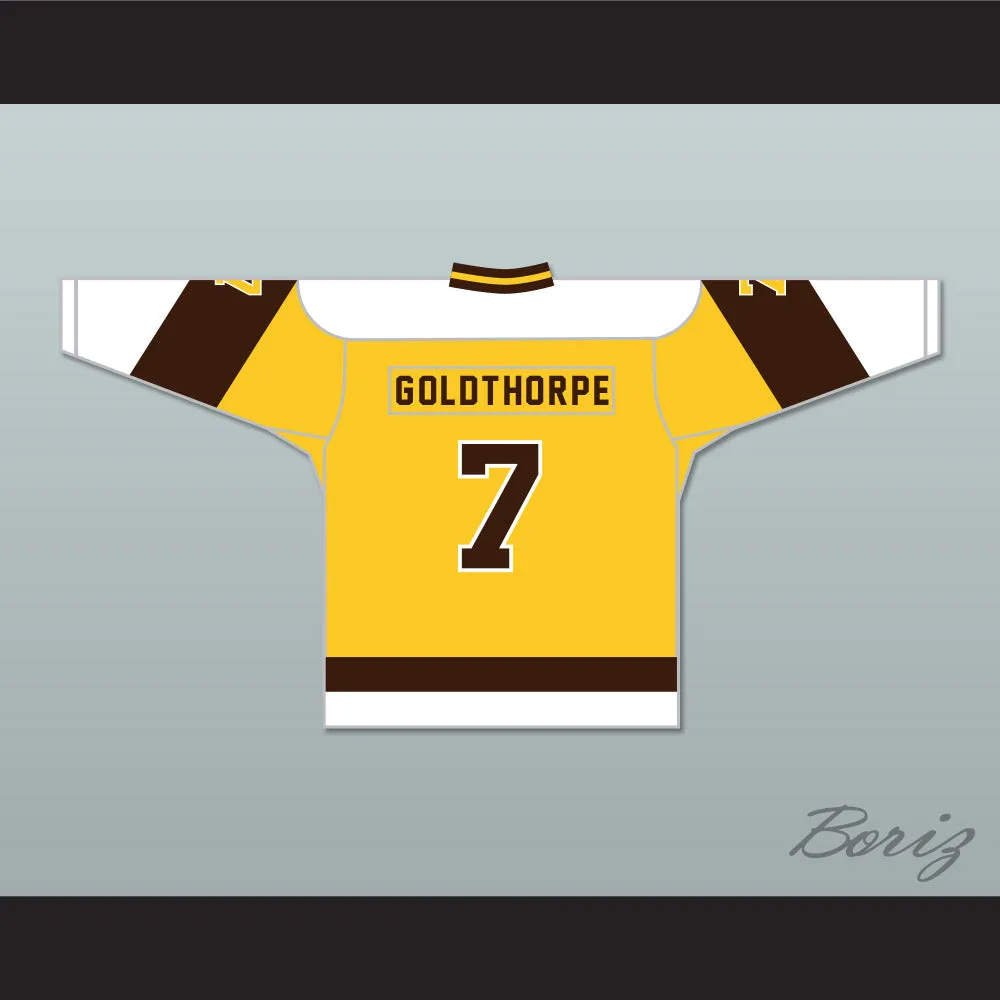 Bill 'Goldie' Goldthorpe 7 Binghamton Broome Dusters Yellow Hockey Jersey 2