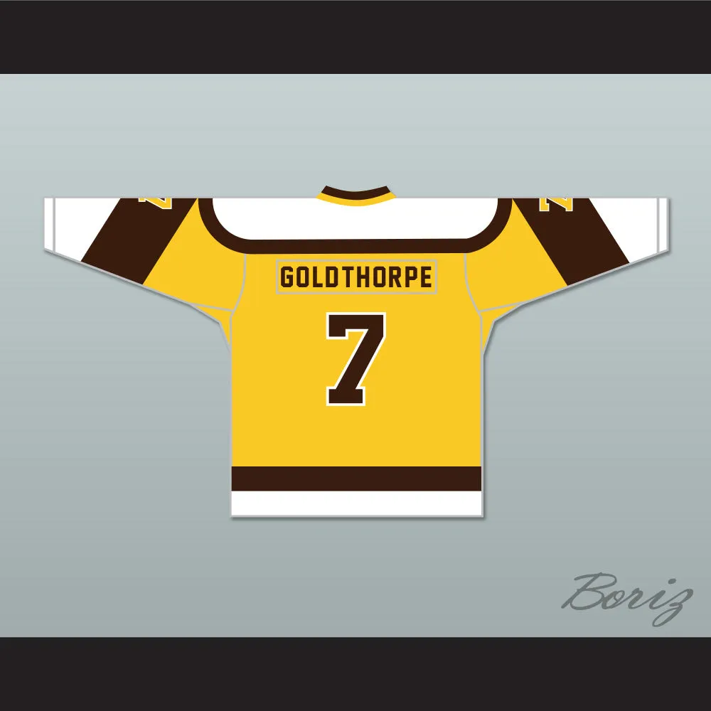 Bill 'Goldie' Goldthorpe 7 Binghamton Broome Dusters Yellow Hockey Jersey