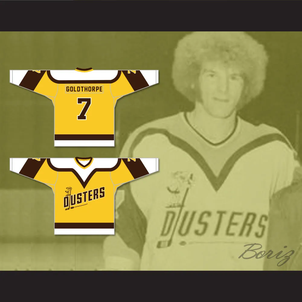 Bill 'Goldie' Goldthorpe 7 Binghamton Broome Dusters Yellow Hockey Jersey
