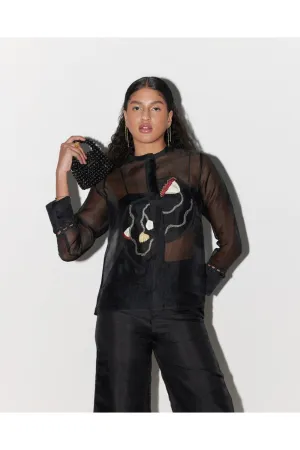 BLACK ORGANZA CULOTTES