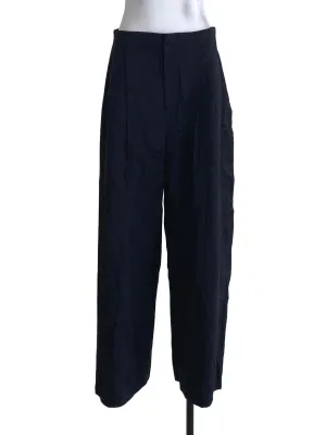 Black Plain Wide Pants