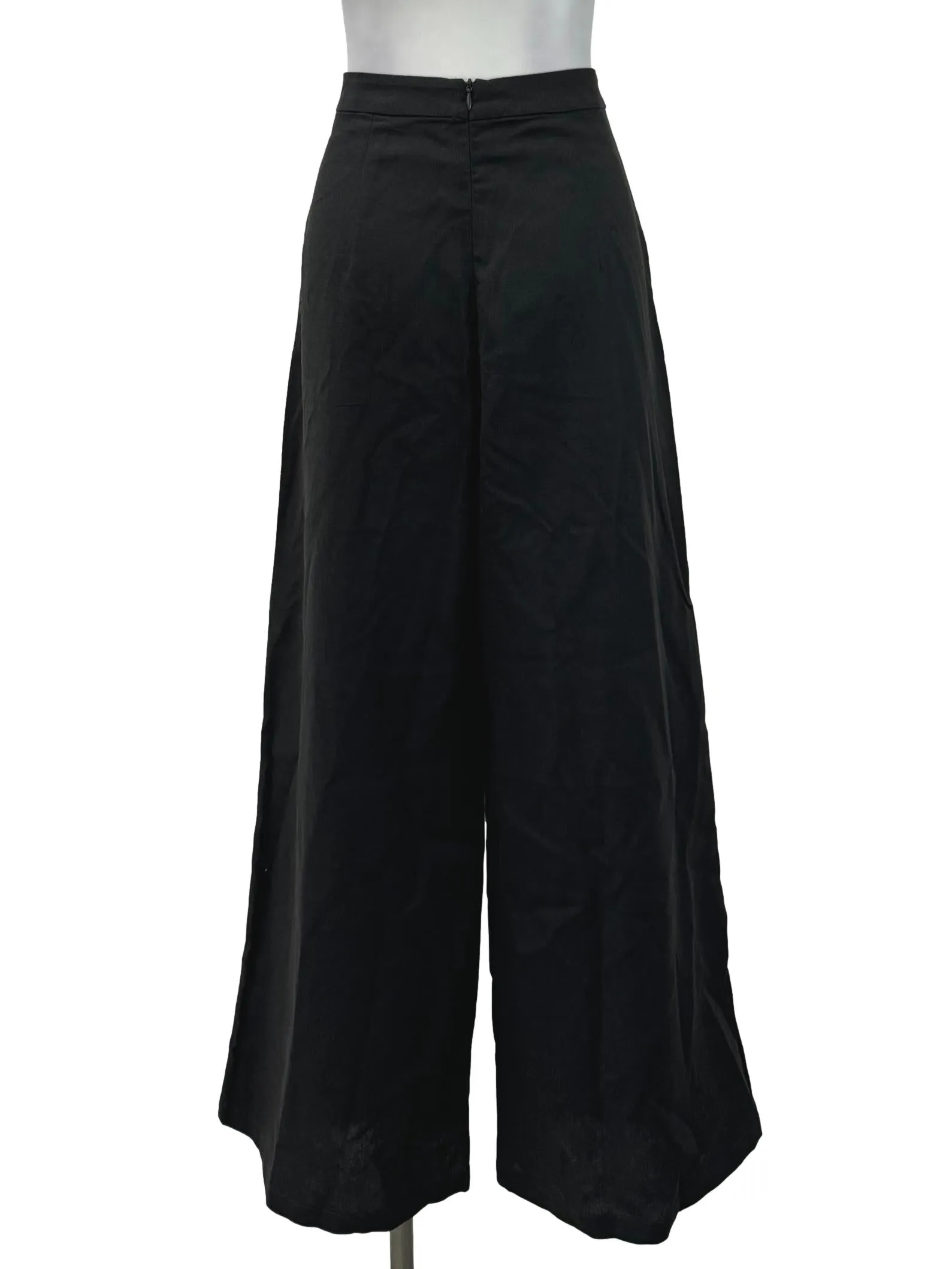 Black Straight Leg Zip Pants