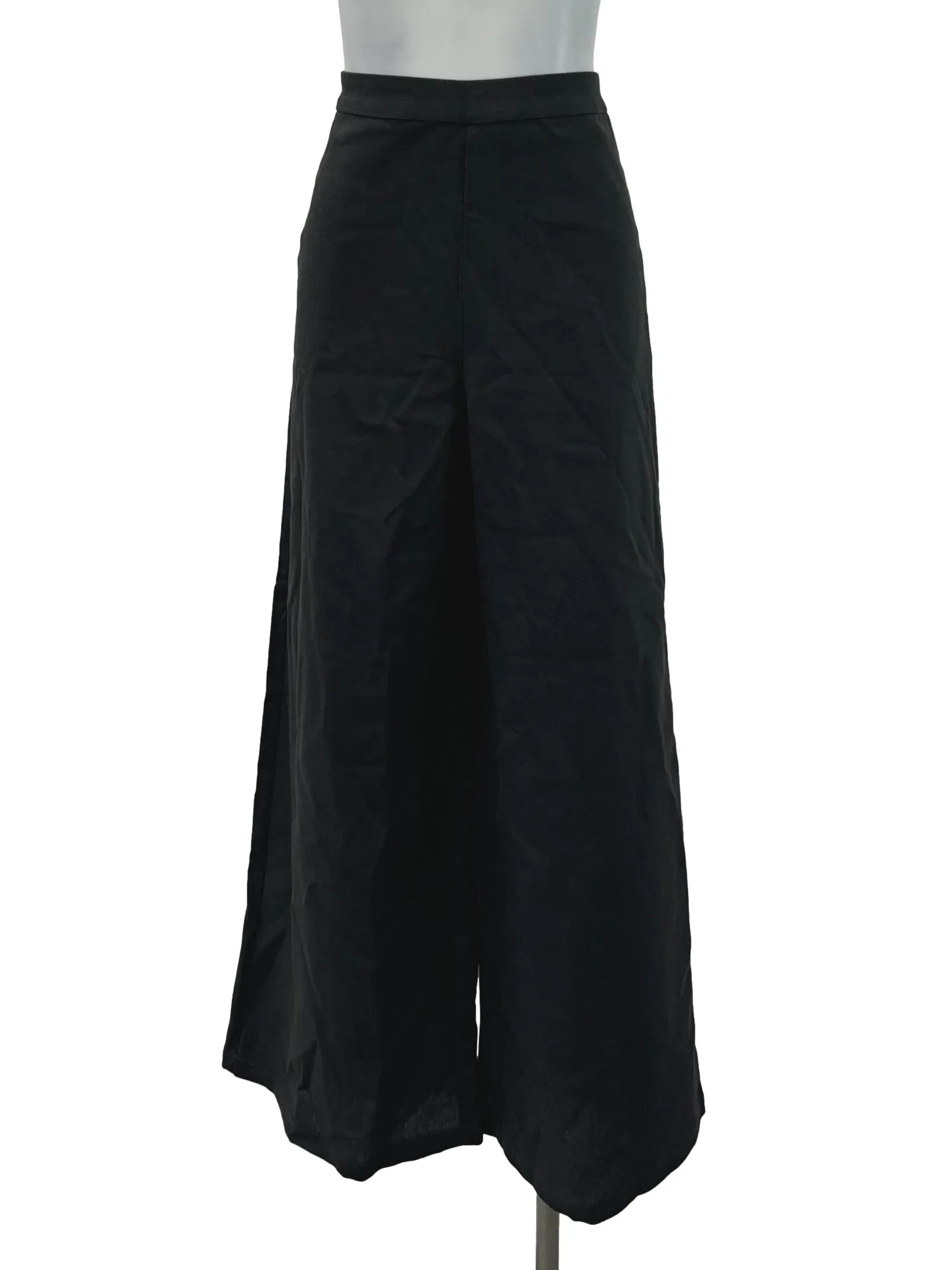 Black Straight Leg Zip Pants