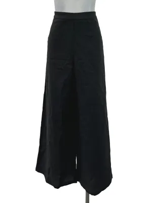 Black Straight Leg Zip Pants