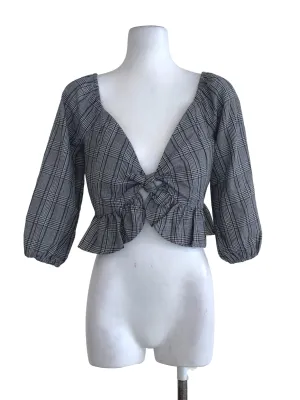 Black Tartan Blouse
