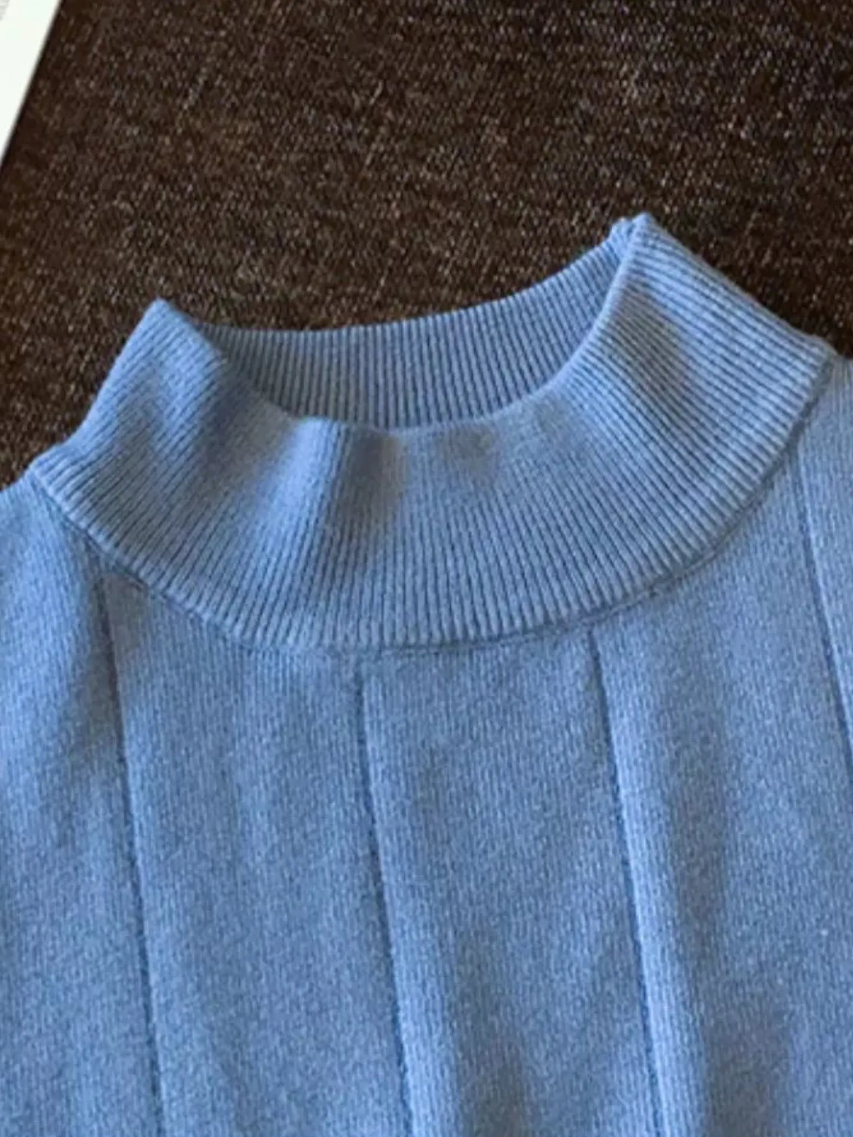 Blue High Neck Tank