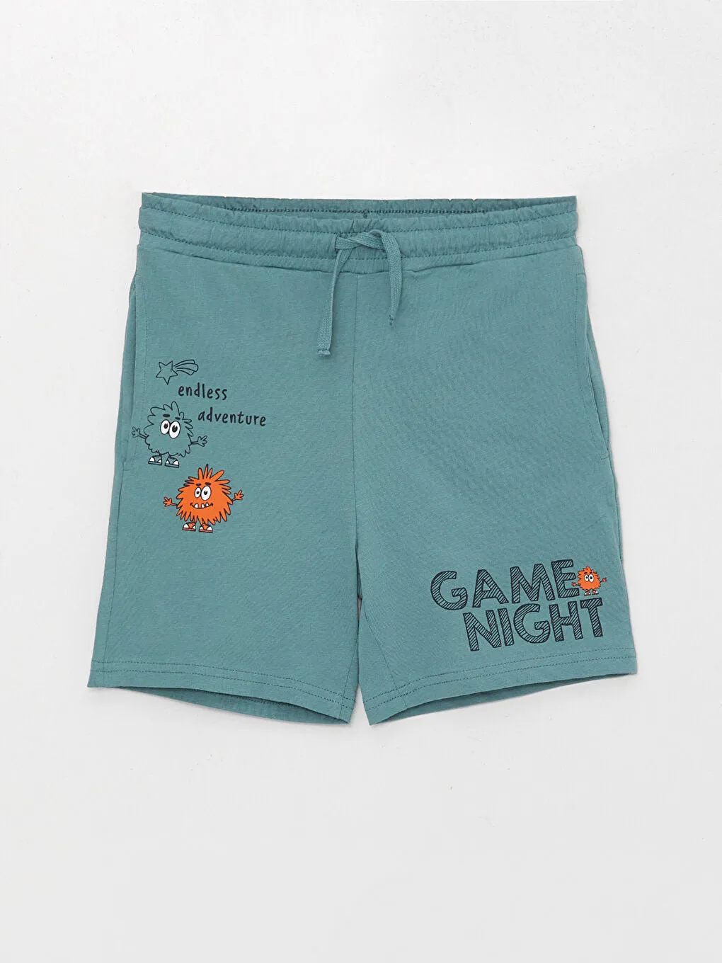 Boys Shorts With Elastic Waist Printed