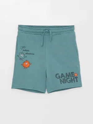 Boys Shorts With Elastic Waist Printed