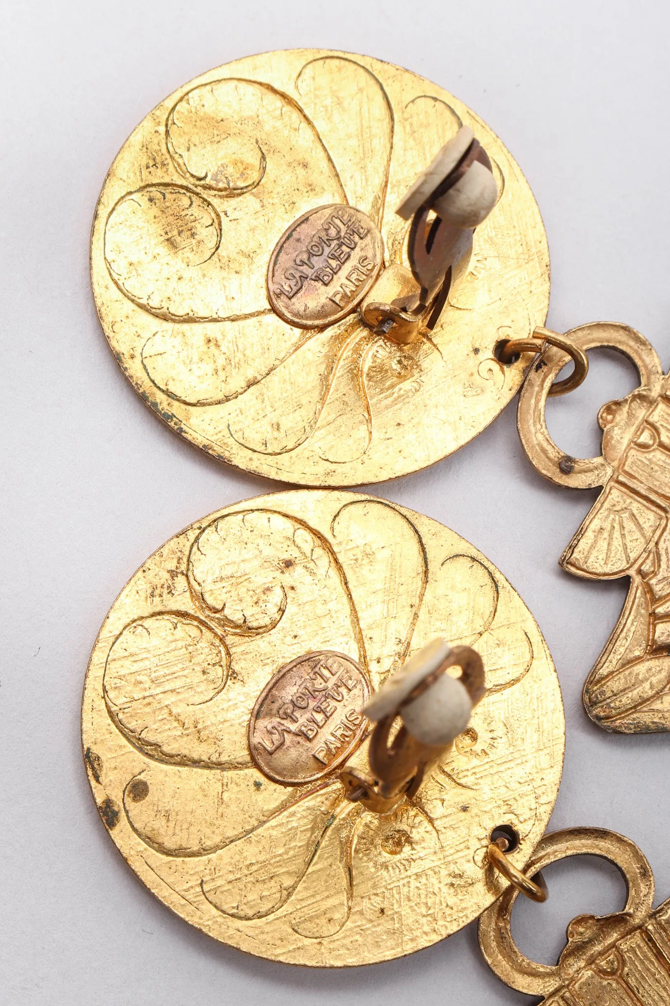 Brass Eagle Drop Earrings