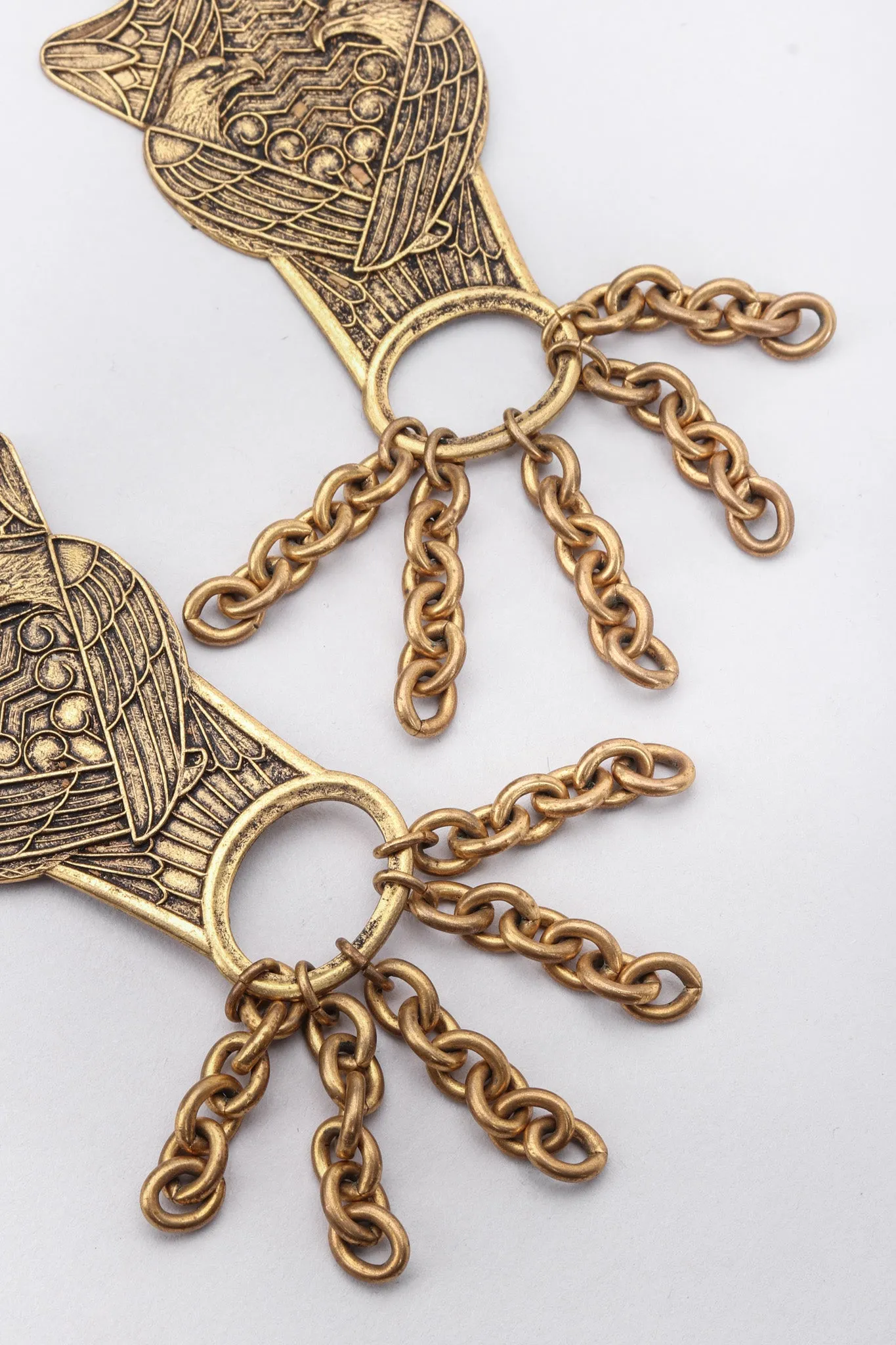 Brass Eagle Drop Earrings