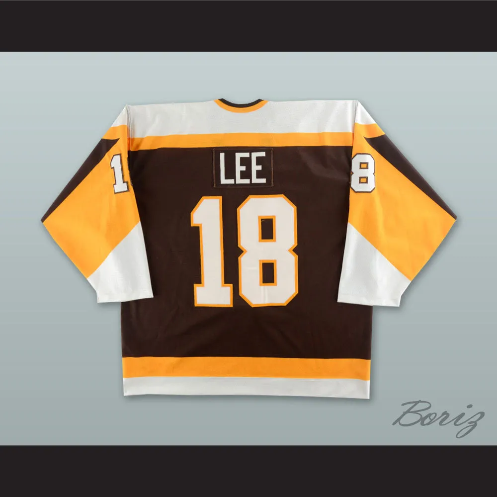Brian Lee 18 Binghamton Broome Dusters Brown Hockey Jersey