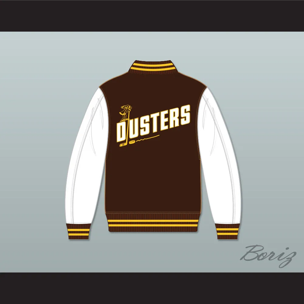 Broome Dusters Brown and White Varsity Letterman Jacket-Style Sweatshirt 1