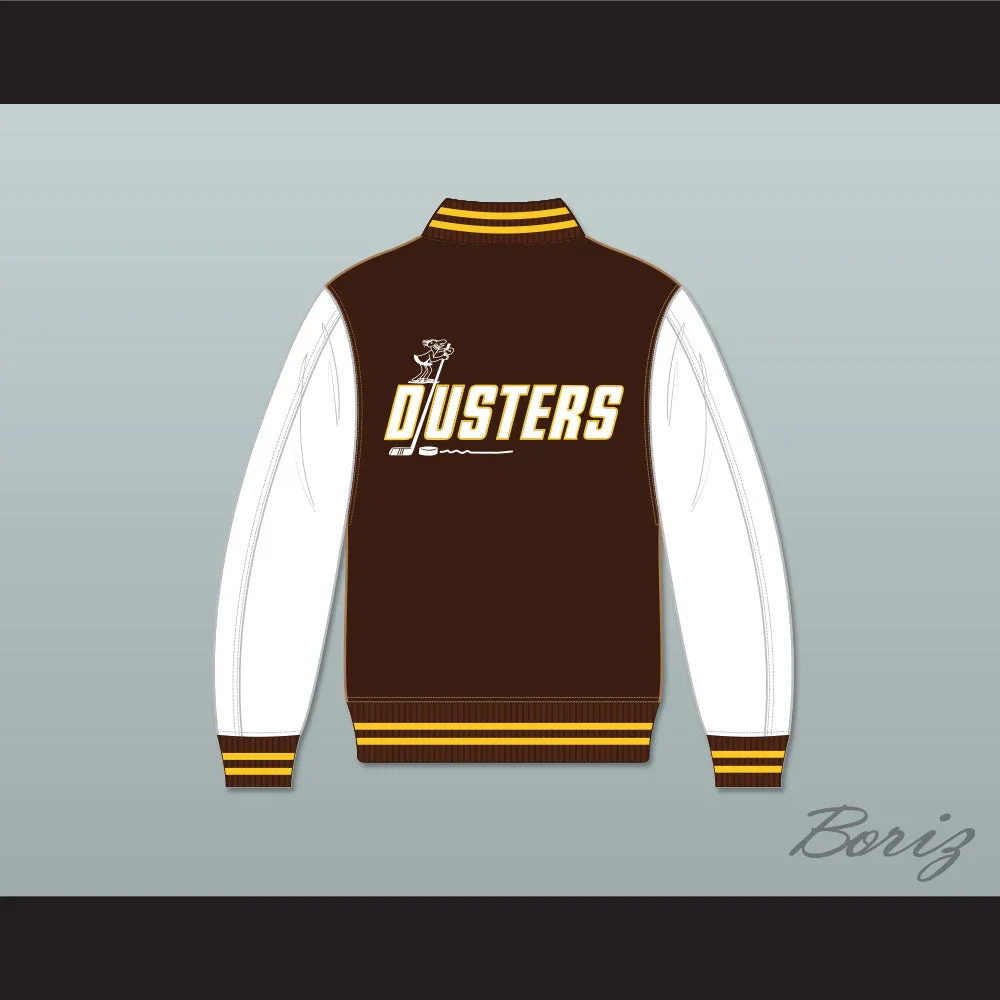 Broome Dusters Brown and White Varsity Letterman Jacket-Style Sweatshirt 2