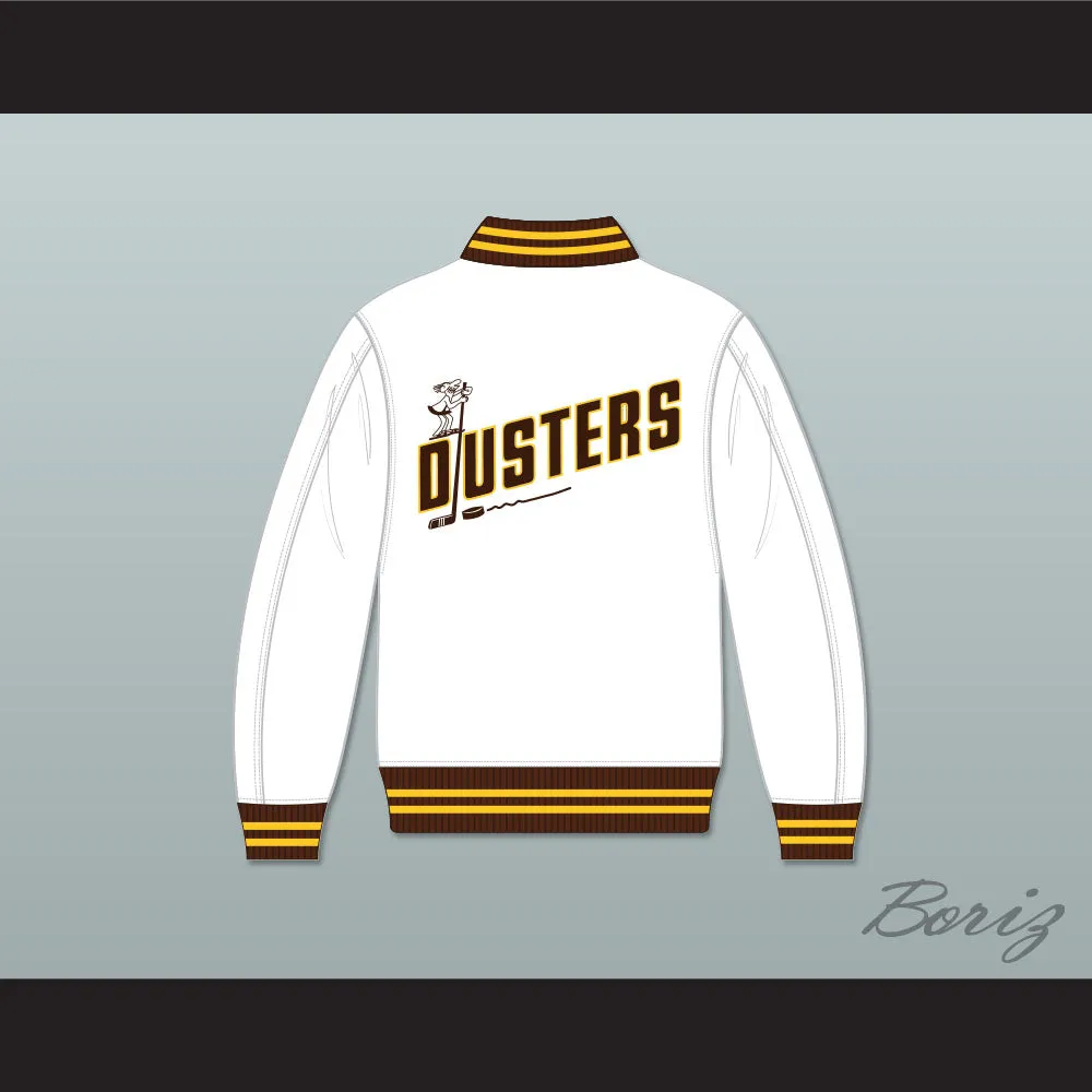 Broome Dusters White Varsity Letterman Jacket-Style Sweatshirt 1