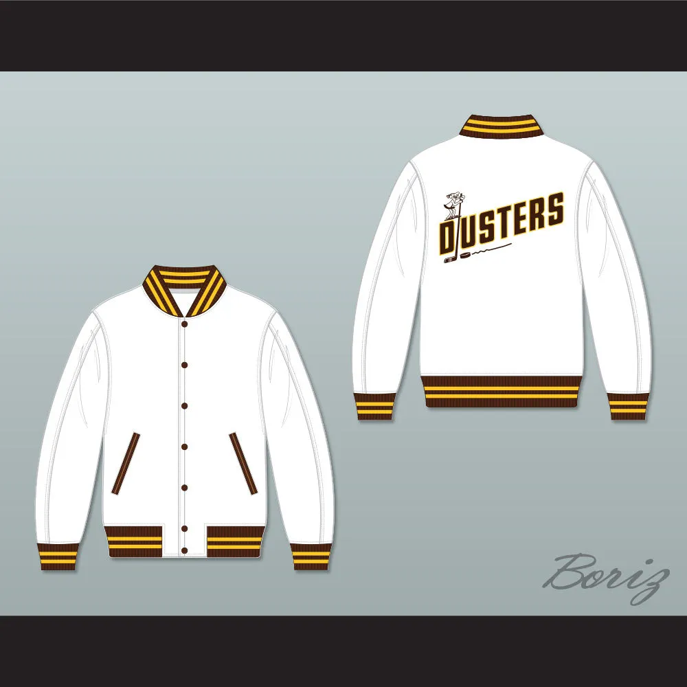 Broome Dusters White Varsity Letterman Jacket-Style Sweatshirt 1