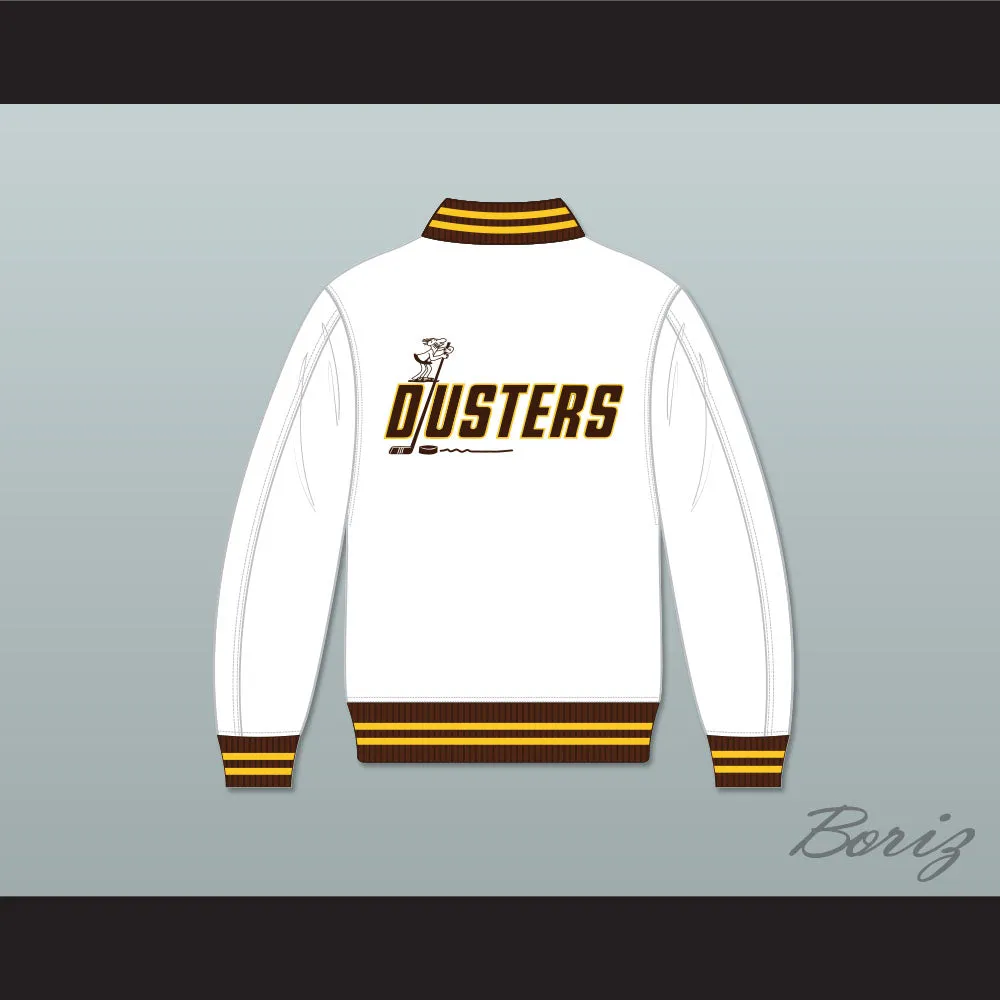 Broome Dusters White Varsity Letterman Jacket-Style Sweatshirt 2